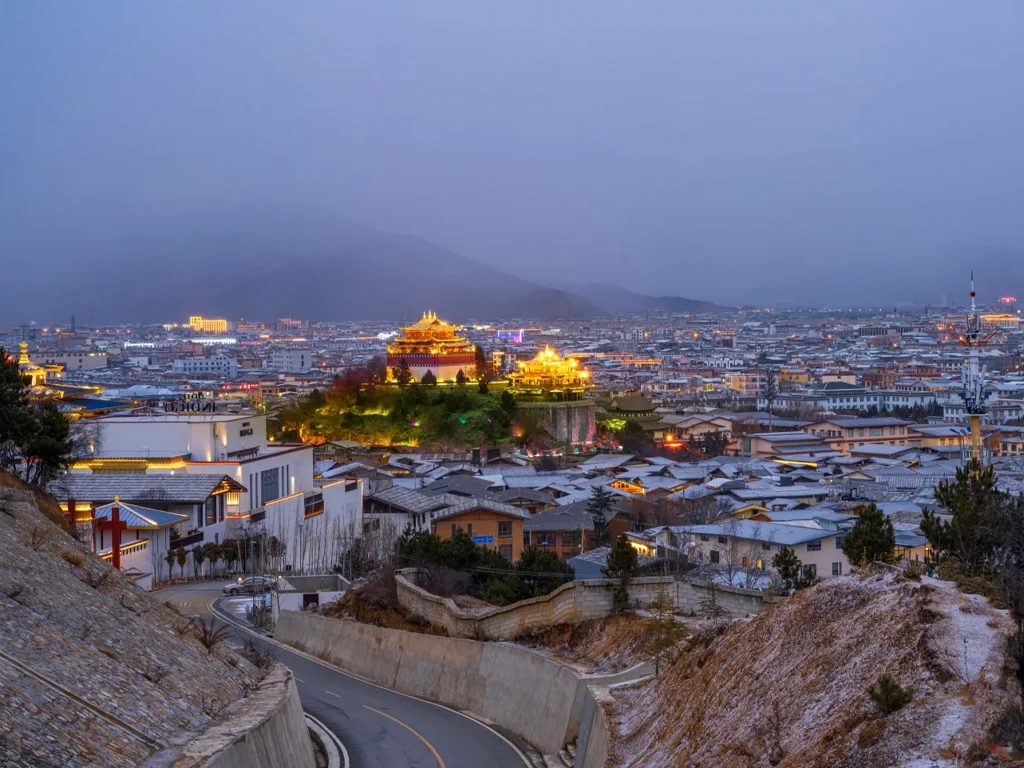 Distant view of Dukezong Ancient Town 1